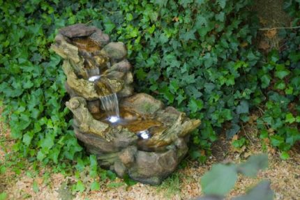 Aspen fatörzs csobogó+Led világítás 50x50x105cm