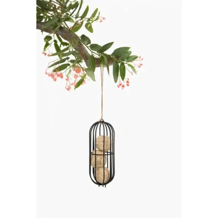 BEAU drót madáretető fekete ovális 7