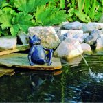 Béka (1) kb.32cm magas kerti csobogó