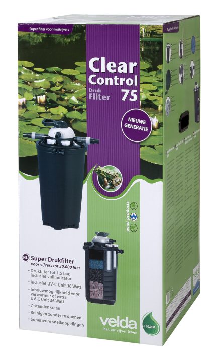 Clear Control 75 nyomás alatti szűrőszett (CC75+UV-C36W+ HS8000 pumpa) 30 m3 vízhez