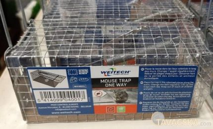 Fém egércsapda 12 cm egyoldali