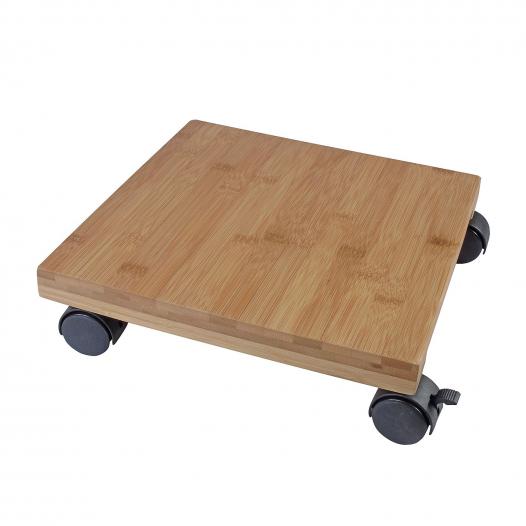 Gorgos_viragtarto_talpbambusz_es_muanyag_alapanyagu_74x30x30cm Görgős virágtartó talp