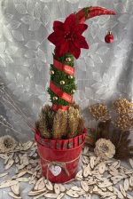 DIY Élő Grincsfa arany-piros, kb. 60 cm magas - Image 2