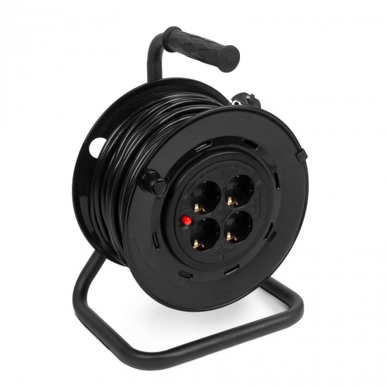 Kabeldob_fem_tartoval_25_m Kábeldob fém tartóval 25 m