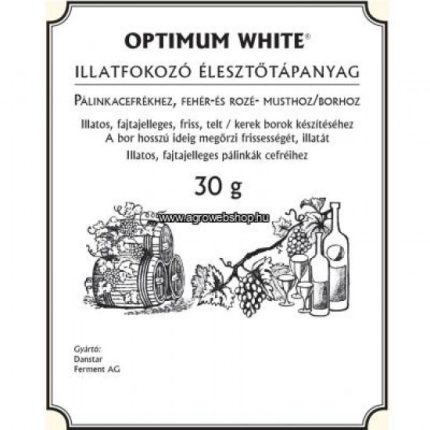 OPTIMUM WHITE 30 G - ILLATFOKOZÓ ÉLESZTŐ TÁPANYAG PÁLINKACEFRÉKHEZ