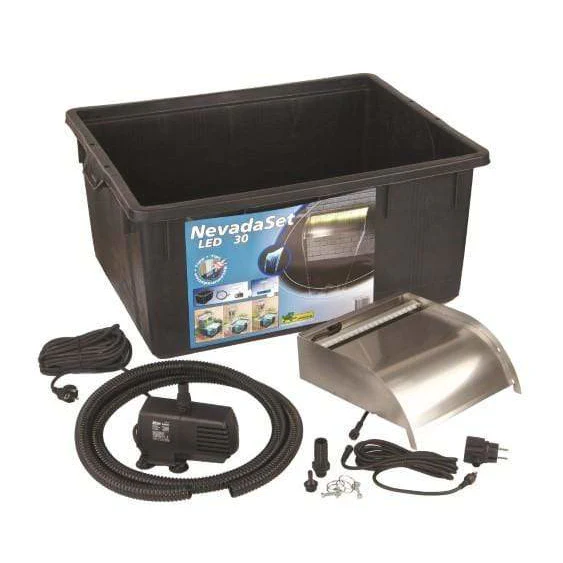 Vizeseselem_Nevada_LED_30_cm_szett_pumpa_Xtra_2300_Quadro_I_kiegeszitok Vízeséselem Nevada LED 30 cm szett + pumpa Xtra 2300 + Quadro I + kiegészítők