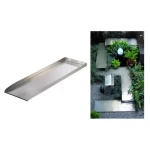 Wolga vízeséselem Egyenes rozsdamentes acél103x30x44 cm